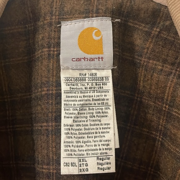 Carhartt lined canvas coat utility jacket 2XL - Picture 5 of 6